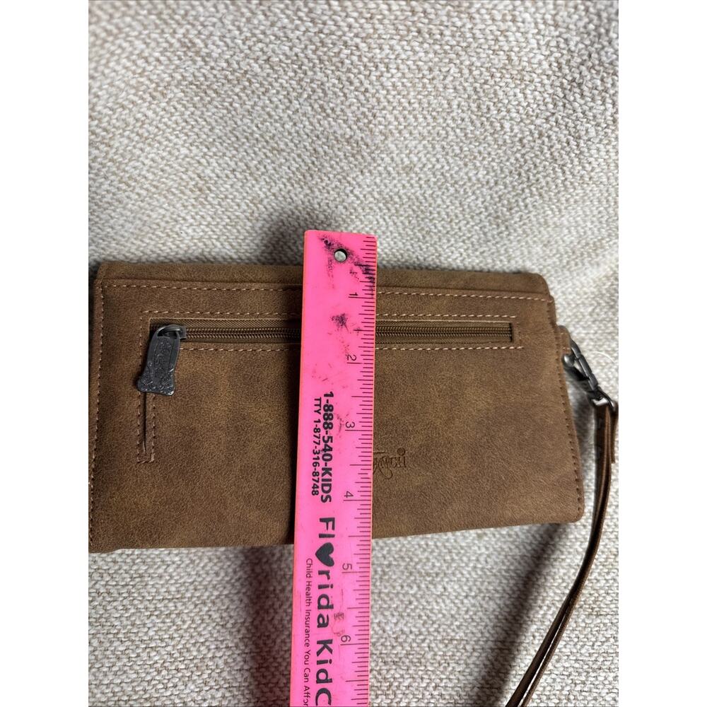 Trinity Ranch Aztec Collection Wallet Brown Western Accent Stitching RFID NWT - Picture 8 of 8